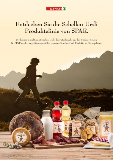 kampagne | schellen ursli für spar / kunde | spar / manipulator | retusche . composing